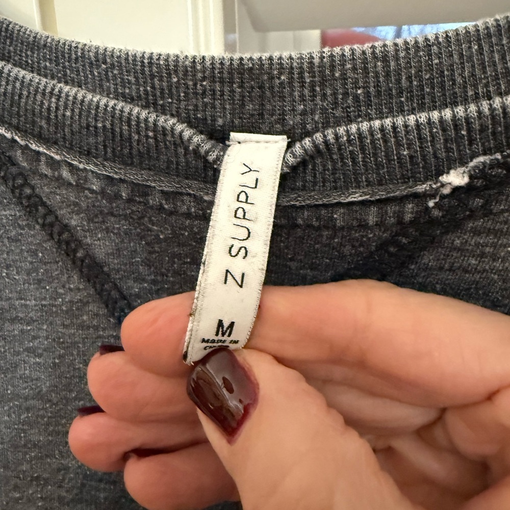 Z Supply Charcoal Pullover
